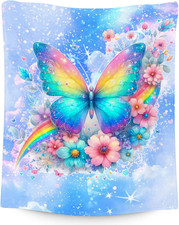 Kids Blanket Gifts, Butterfly Blanket for Girls Women, Butterfly Flannel Throws