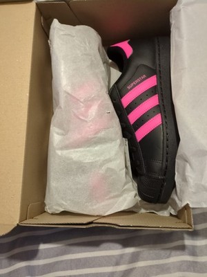 Adidas Superstar II J Black/Pink JQ0284 Grade School Size 6.5 (Women's 7.5) NWT