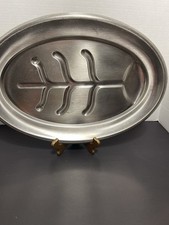 Vollrath 18 Inch Oval Stainless Steel Serving Tray USA Made