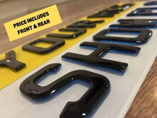 Neon Blue 4D Gel (5mm) Premium License Numberplate Set Cars Vans Show Plates