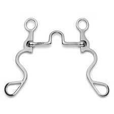 Showman Long S Shank Bit w/ Fixed Port Tongue Relief