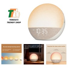 Customizable Wake-Up Alarm Clock with Bluetooth Speaker  Gentle Sound Options