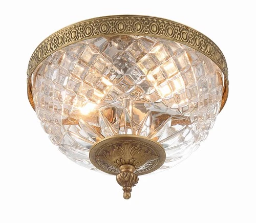 Crystorama Ceiling Mount 8" Wide Olde Brass Ceiling Light - Picture 5 of 8