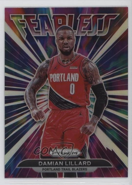 2021-22 Panini Prizm Fearless Silver Prizm Damian Lillard #13