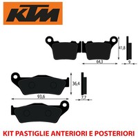 Satz BremsbelÄGe Vorne UND Hinten KTM 500 XC-W 2012