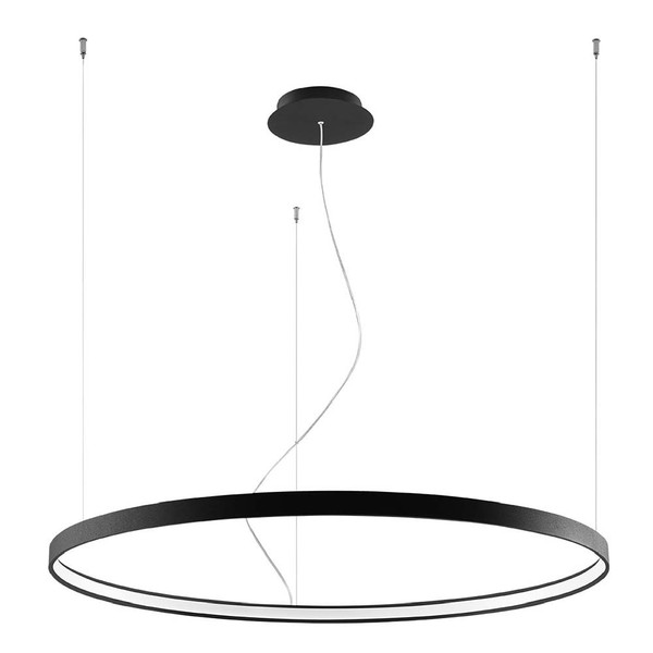 Pendellampe HäNgeleuchte Ring Wohnzimmerlampe Schwarz Led Esstischleuchte-image