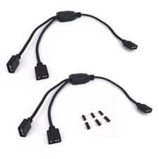 2PCS ARGB Splitter Cable 5V 3 Pin Addressable RGB Splitter Extension Cable