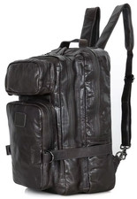 Genuine Leather Briefcase Backpack Laptop Hybrid Convertible Large Hiking Bag UK