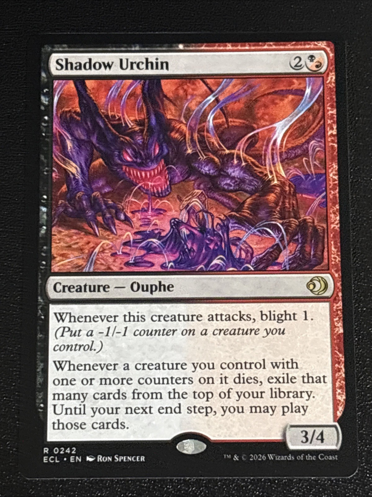 MTG Lorwyn Eclipsed Shadow Urchin 0242 NM Rare