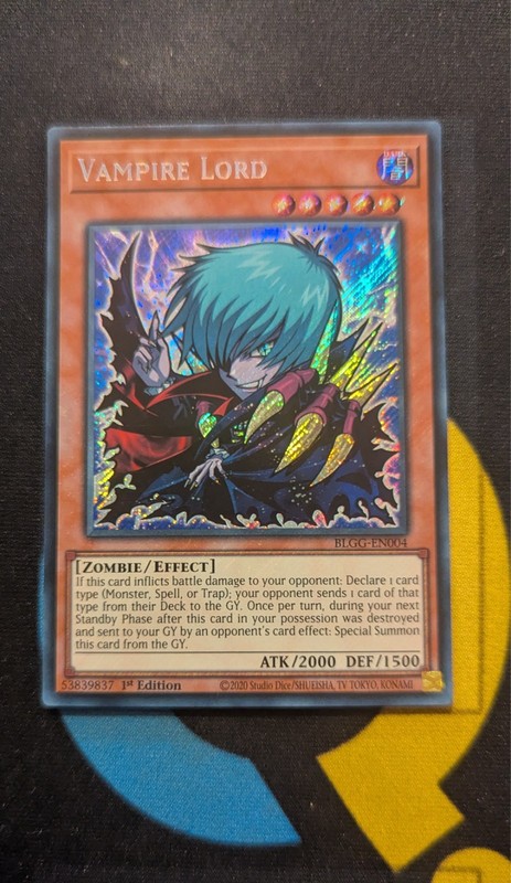 BLGG-EN004 Vampire Lord Chibi Art Secret Rare 1st Ed YuGiOh