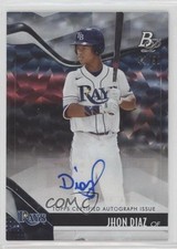 2021 Bowman Platinum Top Prospects Ice Pattern 44/50 Jhon Diaz #TOP-28 Auto 0r4