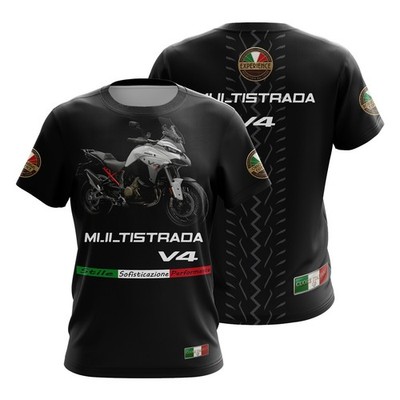 Motorcycle T-Shirt , Gift For Ducati Multistrada V4 Biker, Handmade Graphic 4