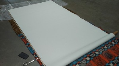 BMW E9 original headliner fabric in light beige with stars perforated!