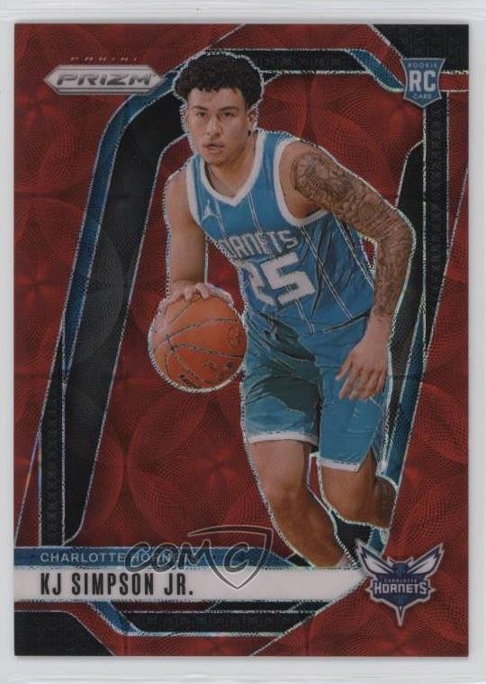 2024-25 Panini Prizm Choice Red Prizm 88/88 KJ Simpson Jr #247 Rookie RC 0m89