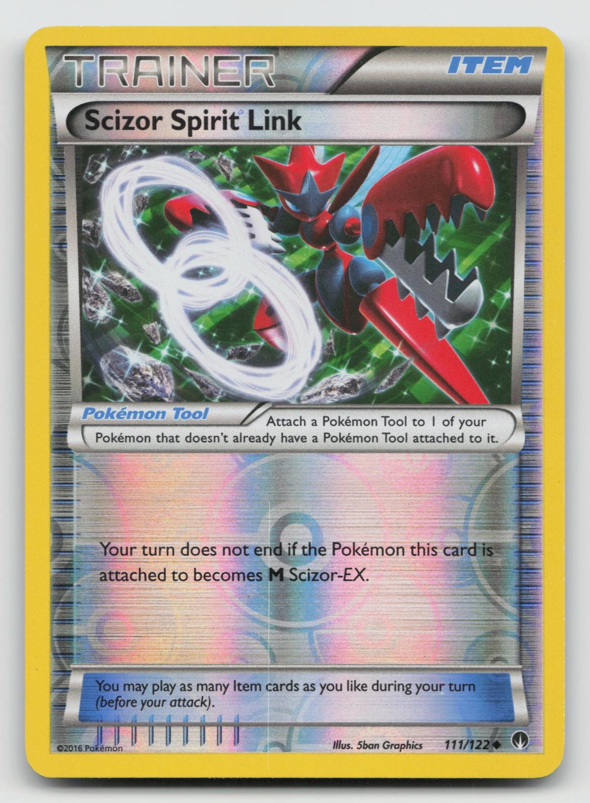 Pokemon Scizor Spirit Link 111/122 BREAKpoint Reverse Holo LP