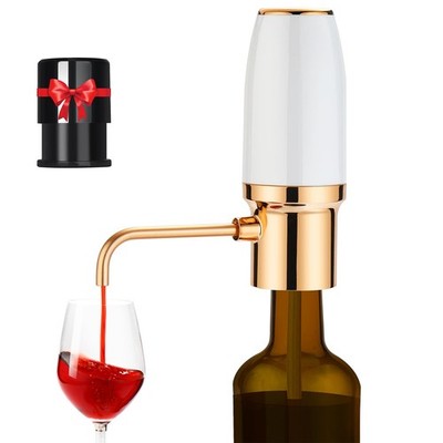 BLUBYEES Electric Wine Aerator Pourer with Stopper, Automatic Wine Bottle Dispen