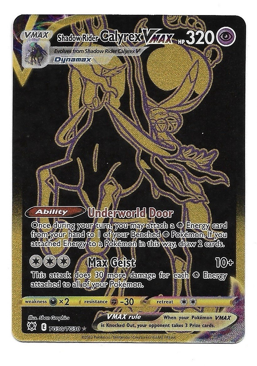 Shadow Rider Calyrex VMAX (Secret) TG30/TG30 Swsh10: Astral Radiance Pokemon NM
