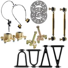 Front A-Arm Suspension Kit with Steering Knuckle Hubs Brake Caliper