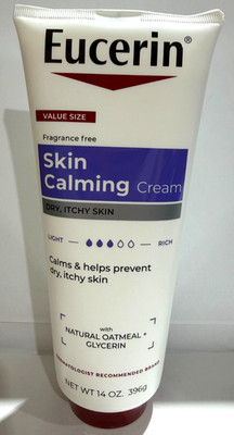 Eucerin Skin Calming Moisturizing Cream 14 oz Dry Itchy Sensitive Skin