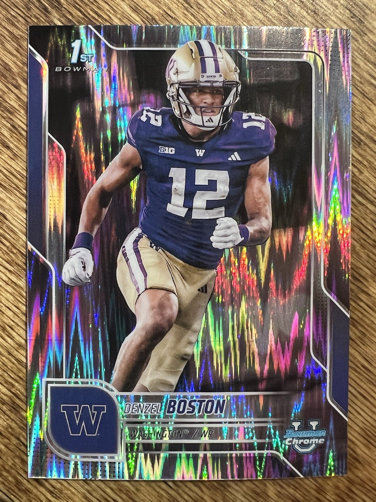 2025 Bowman Chrome U - DENZEL BOSTON - Stealth Refractor 1st Washington
