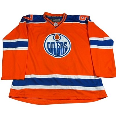 Reebok NHL Edmonton Oilers McDavid 97 Trikot Herren 54 Orange Hockey Top