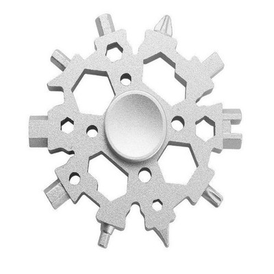Snowflake Multitool with Fidget Spinner, 23-in-1 Portable Carbon Steel Multi-...