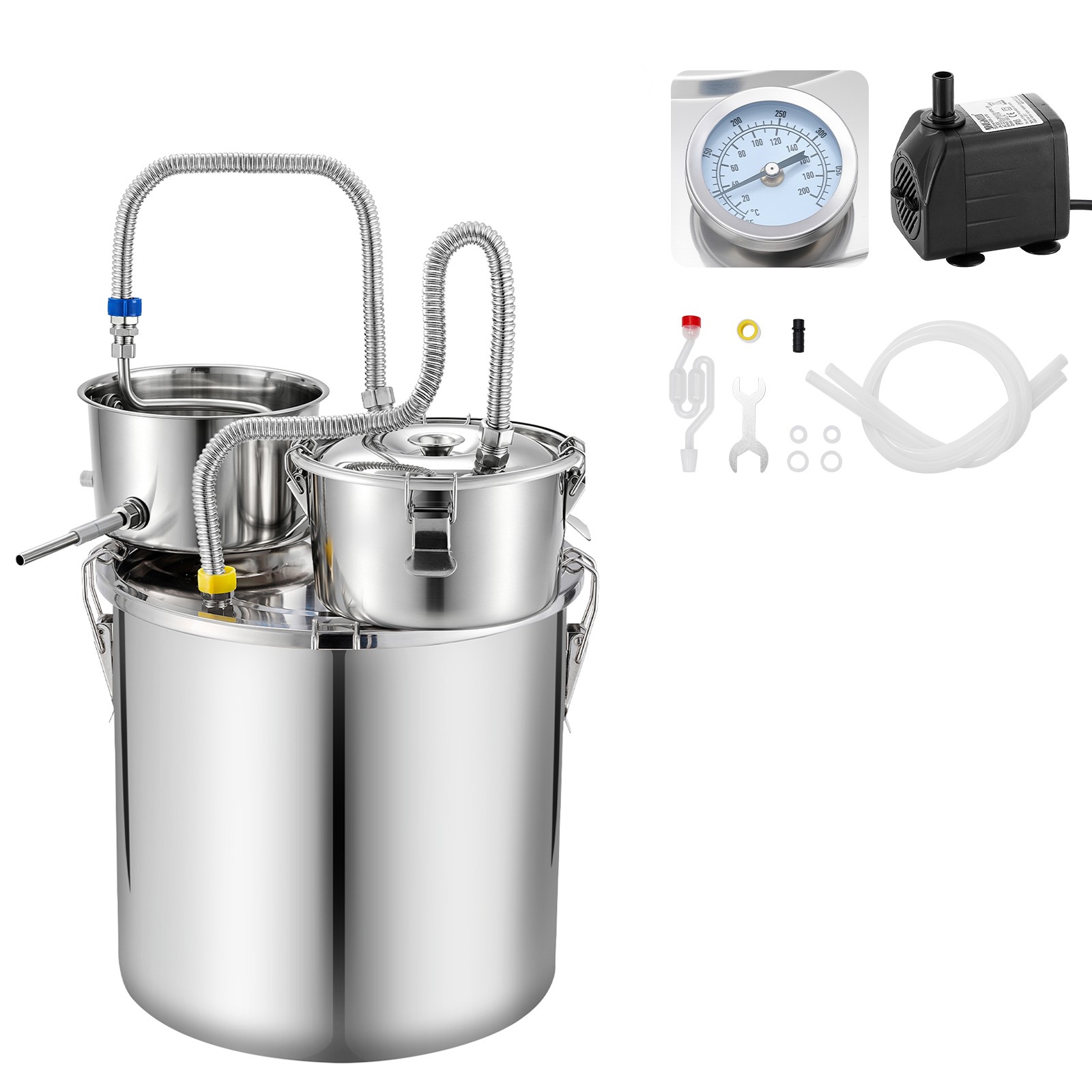 Uimoso 8Gal/30L Water Alcohol Distiller Wine Home Brewing Kit Moonshine Still