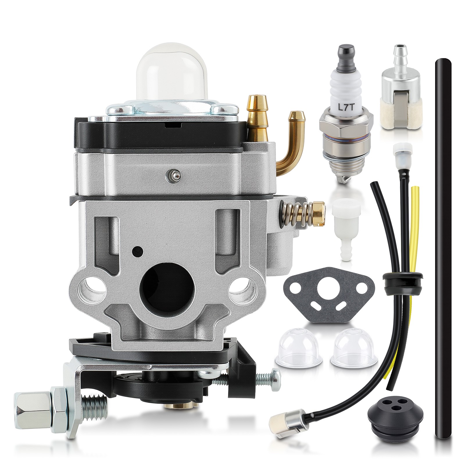 CARBUREOTR KIT FOR POULAN PRO PR46BT-BRC 46CC 967086901 GAS BACKPACK LEAF BLOWER
