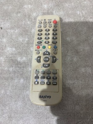 Sanyo Fernbedienung für TV DVD Beige JXM1A Wide Surround Bass Media