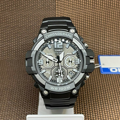 Casio MCW-100H-1A3 Youth Series Analog Chronograph Schwarz Resin Herren Sportuhr