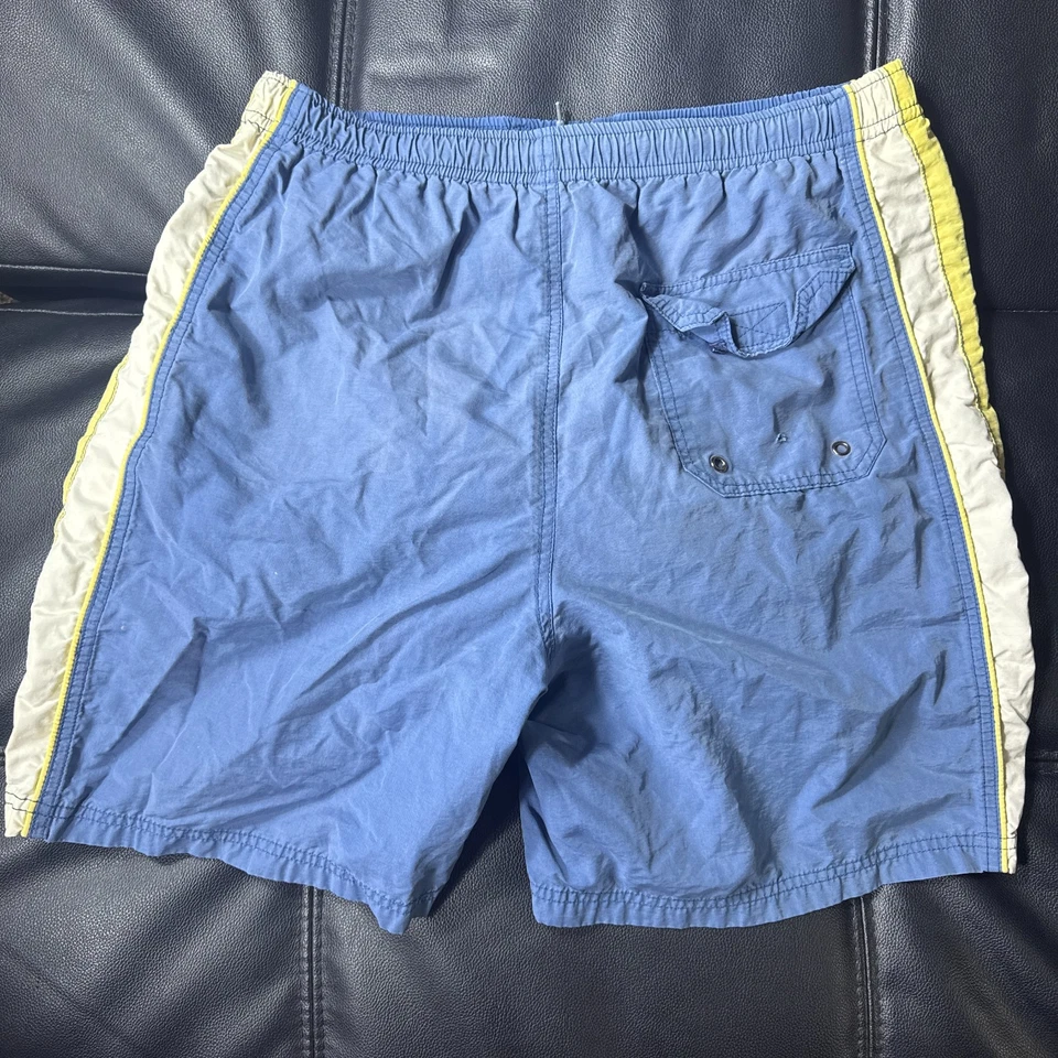 Pantalones Cortos de Natación Reebok Para Hombre De Colección Azul Blanco Rayas Cintura Elástica Exterior Medianos Foto 2 de 4