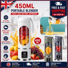 450ml Portable USB Rechargeable Juicer Cup Electric Mixer Blender Smoothie Maker