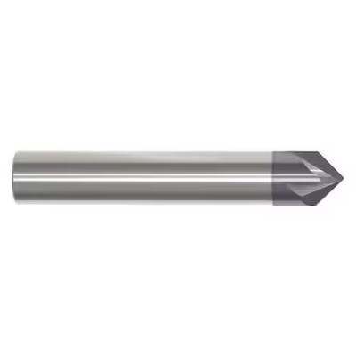 Chamfer End Mill, 1/4 In. Dia, Carbide, 209,  209-084250B
