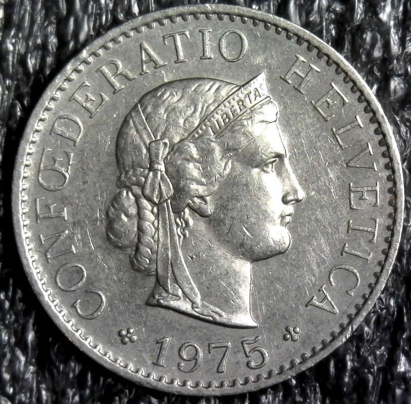 1975 Swiss 5 Rappen Foreign World Coin KM#26 (z1249)