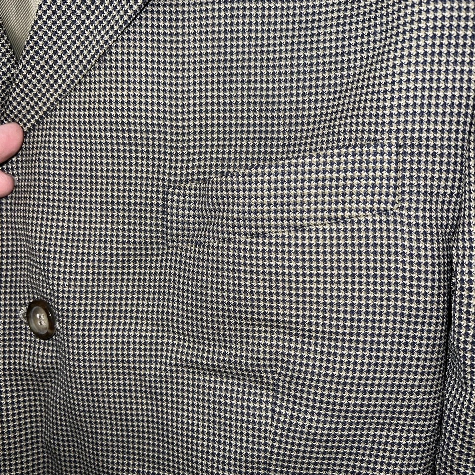 Chaqueta Blazer Allyn Saint George Para Hombre 40S Marrón Espiga Lana Peinada Foto 4 de 4