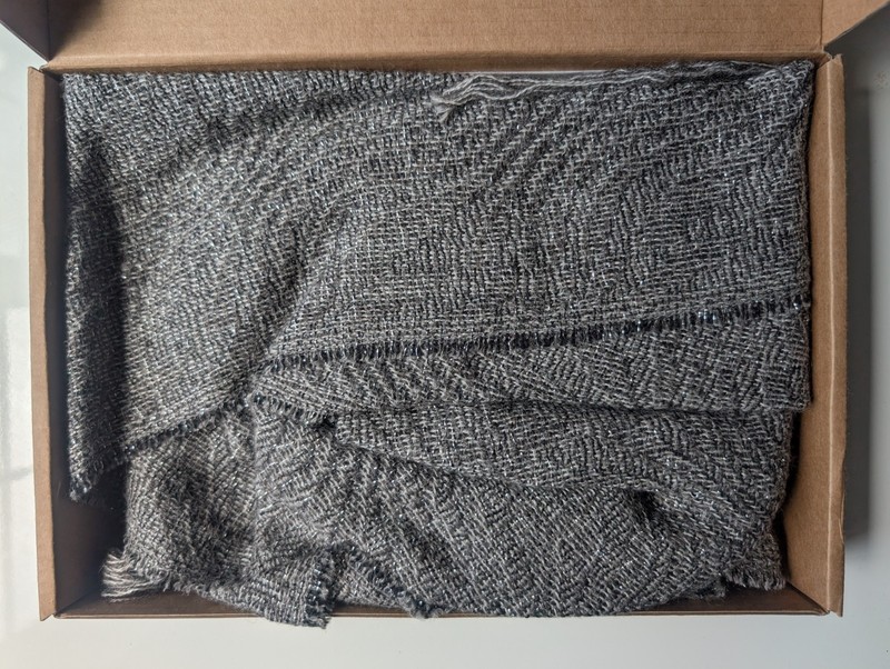 Stansborough Gandalf's Magic Silver Scarf Replica Wool 110x12 Lord Of the Rings 