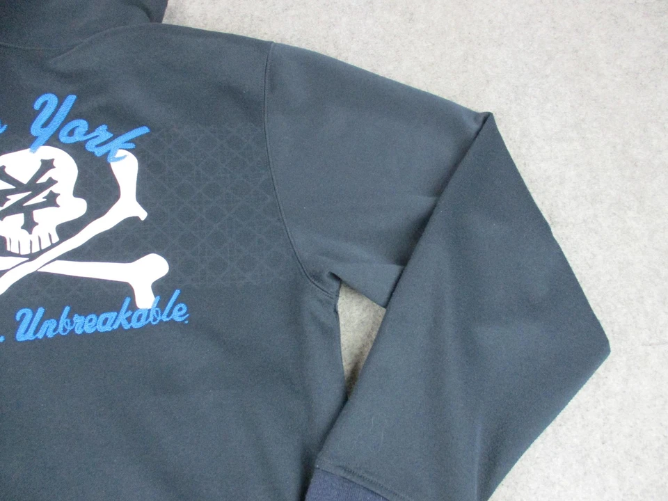 Chaqueta Zoo York Para Hombres 2XL Negra Calavera Huesos Cruzados True East Irrompible Cremallera Completa Foto 3 de 4