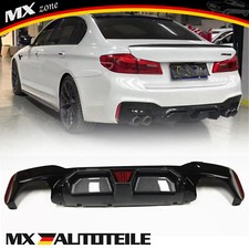 Für 2017-2021 BMW G30 G38 5er Heckstoßstange Diffusor Lippe mit Hellschwarz uk