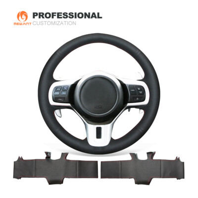 Black Leather Car Steering Wheel Cover for Mitsubishi Lancer Evolution 10 X