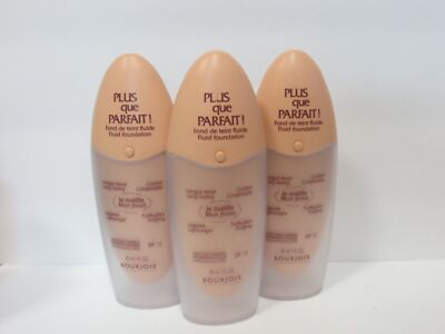 BOURJOIS PLUS QUE PARFAIT! FLUID FOUNDATION #11 OPALE 1 OZ (LOT OF 3)