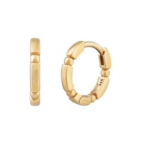 Cai Creolen 925 Silber Vergoldet Ohrringe Klappcreolen Klein Damen Neu Ear Candy