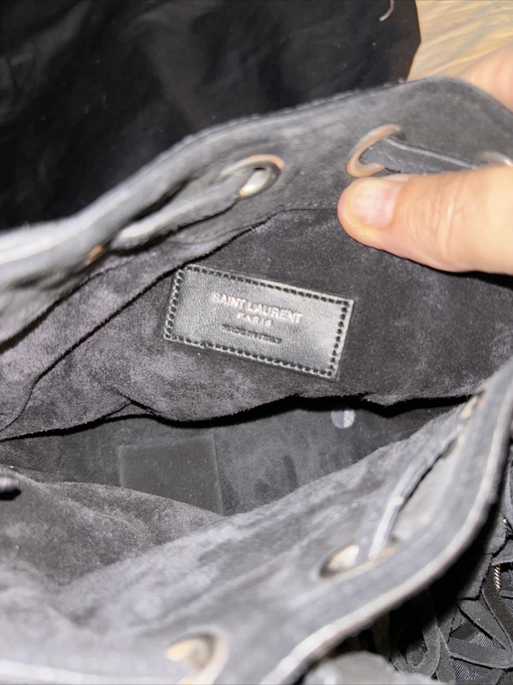 yves saint laurent Emmanuele Chain Suede Bucket Bag - Image 4 of 4