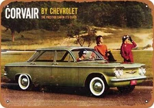 METAL SIGN - 1960 Chevrolet Corvair - Vintage Look Reproduction