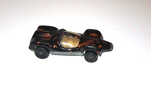 Vintage 1983 Hot Wheels Speed Seeker Bug Eyed Race Car Black w Gold Copper Spots - Picture 2 of 8