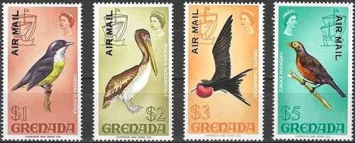 Timbres Oiseaux Grenade PA15 PA17/19 ** (71822ER) - cote : 46 € - Photo 1/1