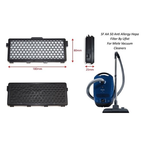 2 x Für Miele S5781 SF-AAC50 Anti Allergie Hepa Filter / Active Air Clean - Bild 5 von 5
