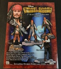 PIRATES OF THE CARIBBEAN "Black Pearl" Series 2 figures ~ Magazine PRINT AD 2006