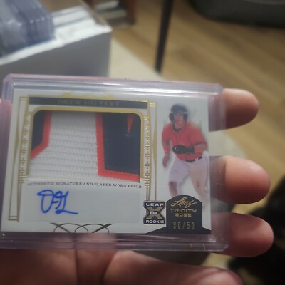 2022 Leaf Trinity - Patch Autographs Gold Foil #PA-MP1 Drew Gilbert 30/50