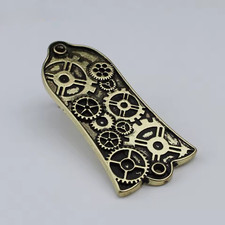 Bronze Metal Truss Rod Cover for Gibson Les Paul Guitars, Mechanical Gear