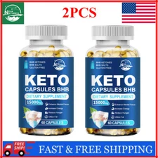 KETO BHB 15000mg Ketone FAT BURNER RAPID Weight Loss Diet Pills Ketosis 240 Caps